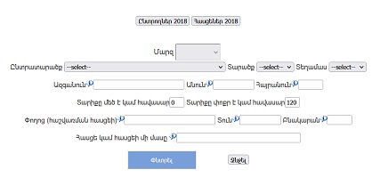 Ընտրողներ ըստ անունների, ծննդյան օրերի և հասցեների 2018 թ.